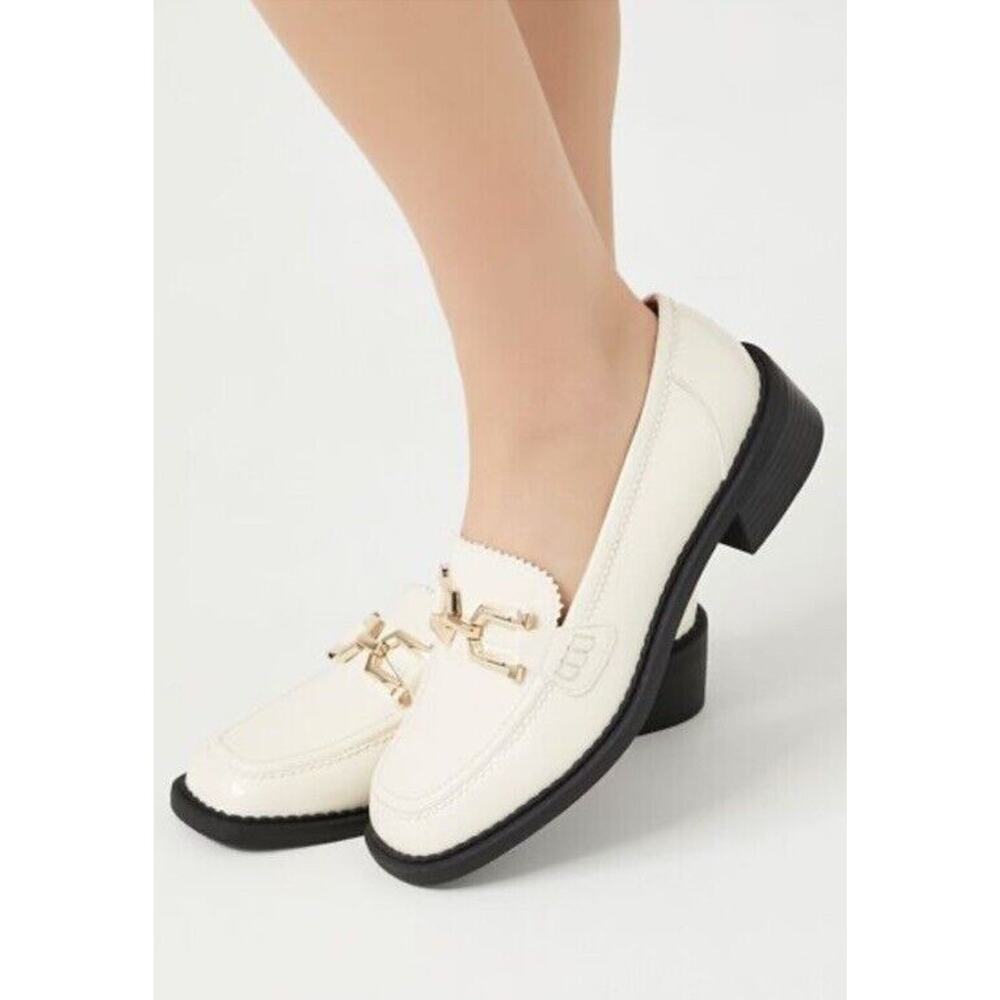 Forever21 Square Toe Chain Loafers